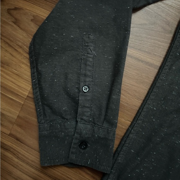 Black Speckled Gap Men’s Button-Up Shirt – Size Large - Picture 5 of 6